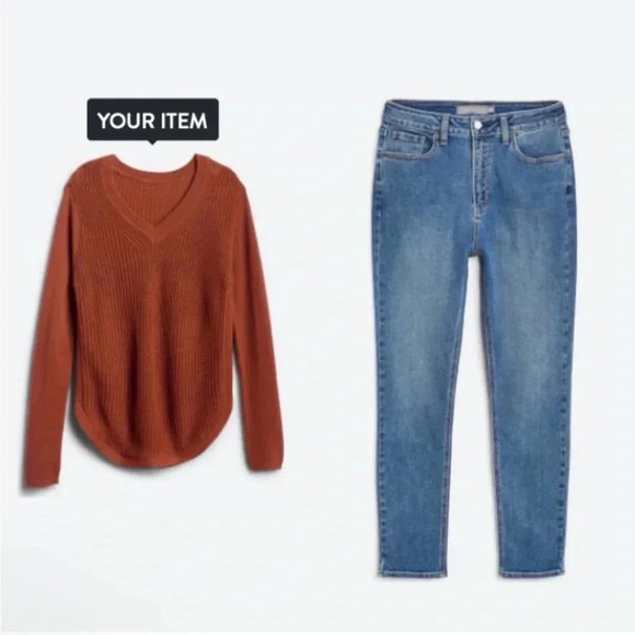 NWOT RD Style Knit Womens Sweater Rust Color Size XS - Picture 5 of 14